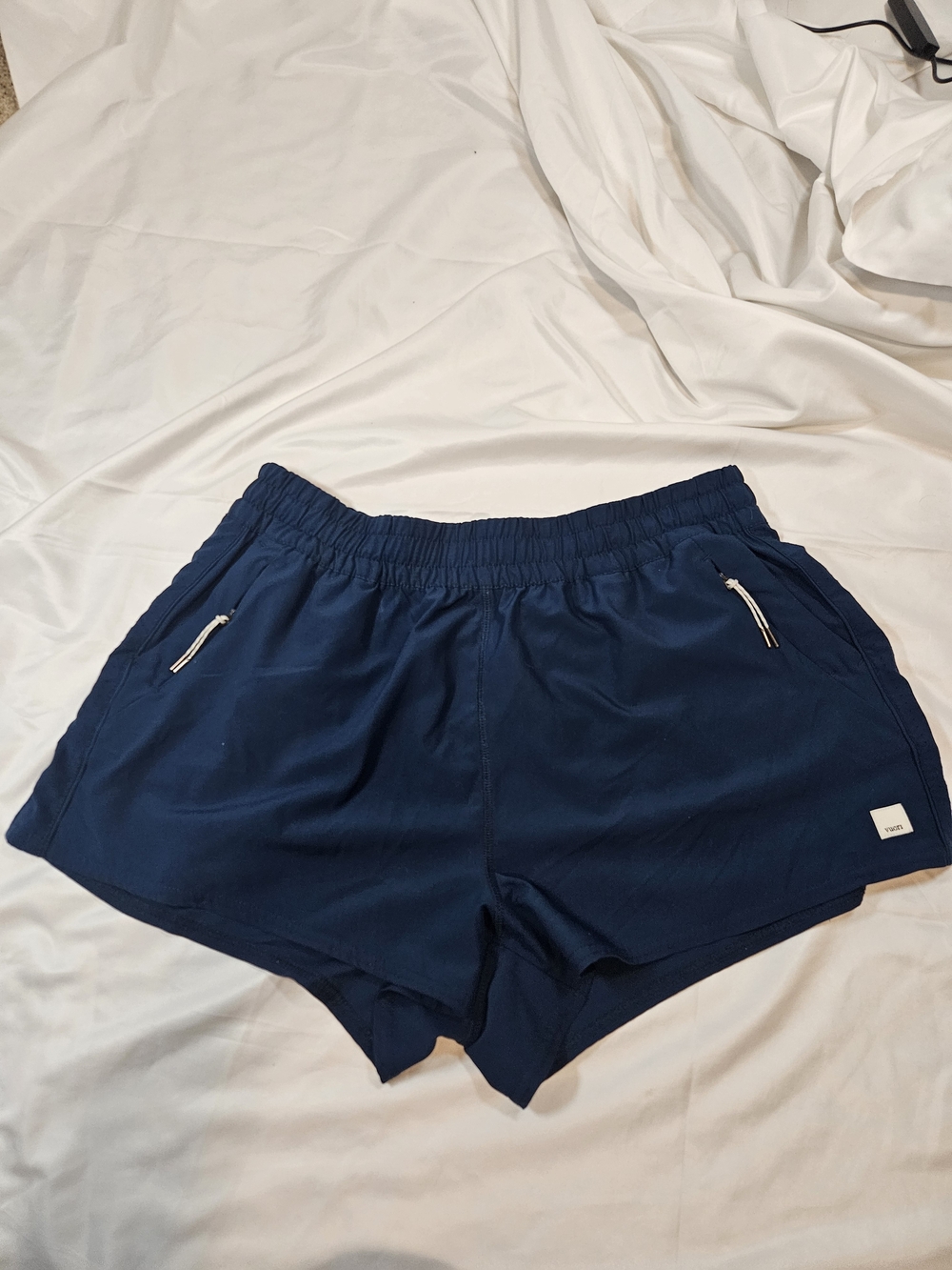 Vuori Navy Women's Athletic Shorts with Elastic Waist